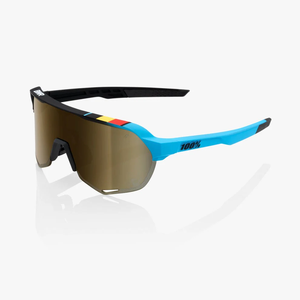100% S2 - BWR Black - Soft Gold Mirror Lens