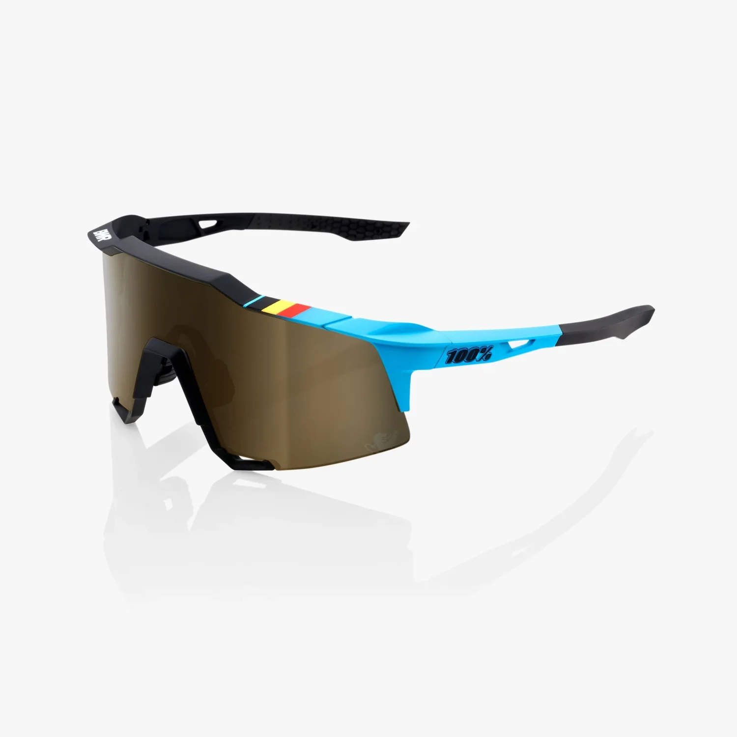 100% Sppedcraft - BWR Black - Soft Gold Mirror Lens