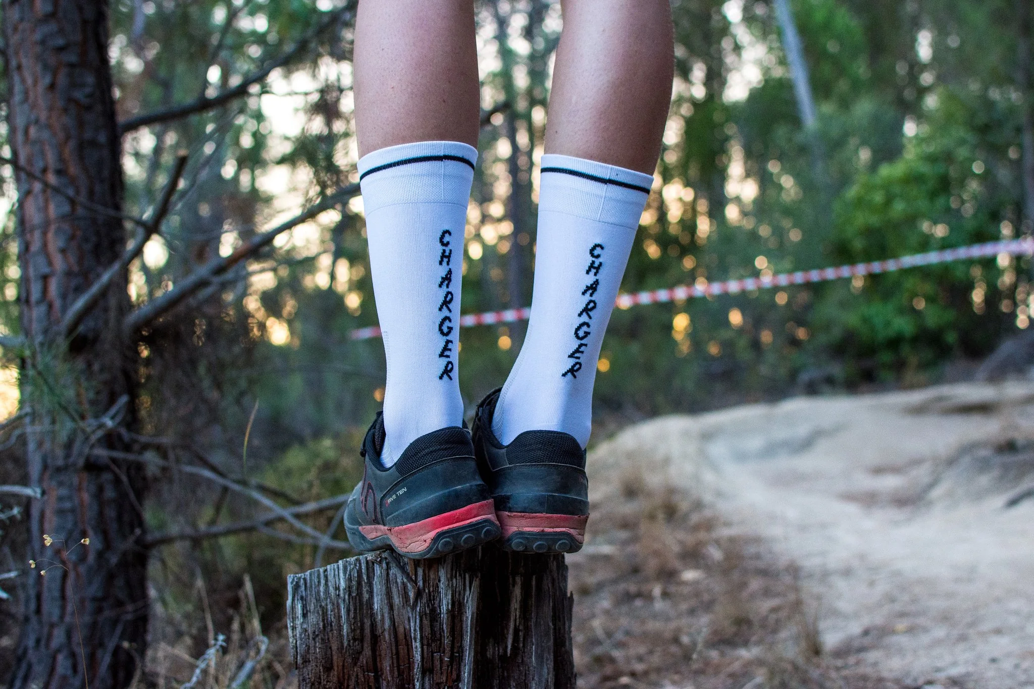 Charger socks- White Simple