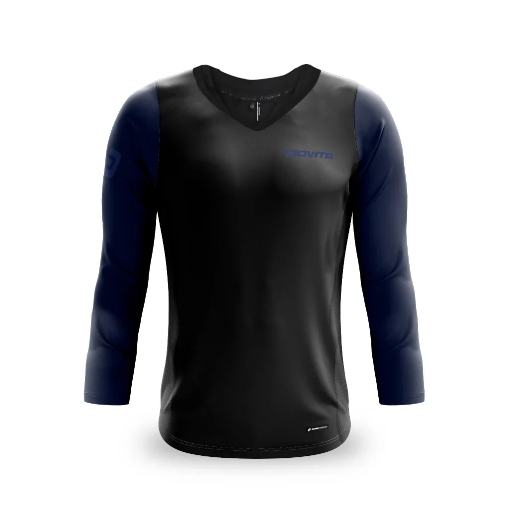 Ciovita Mens  AR Long Sleeve Trail Tee- Black/ Navy