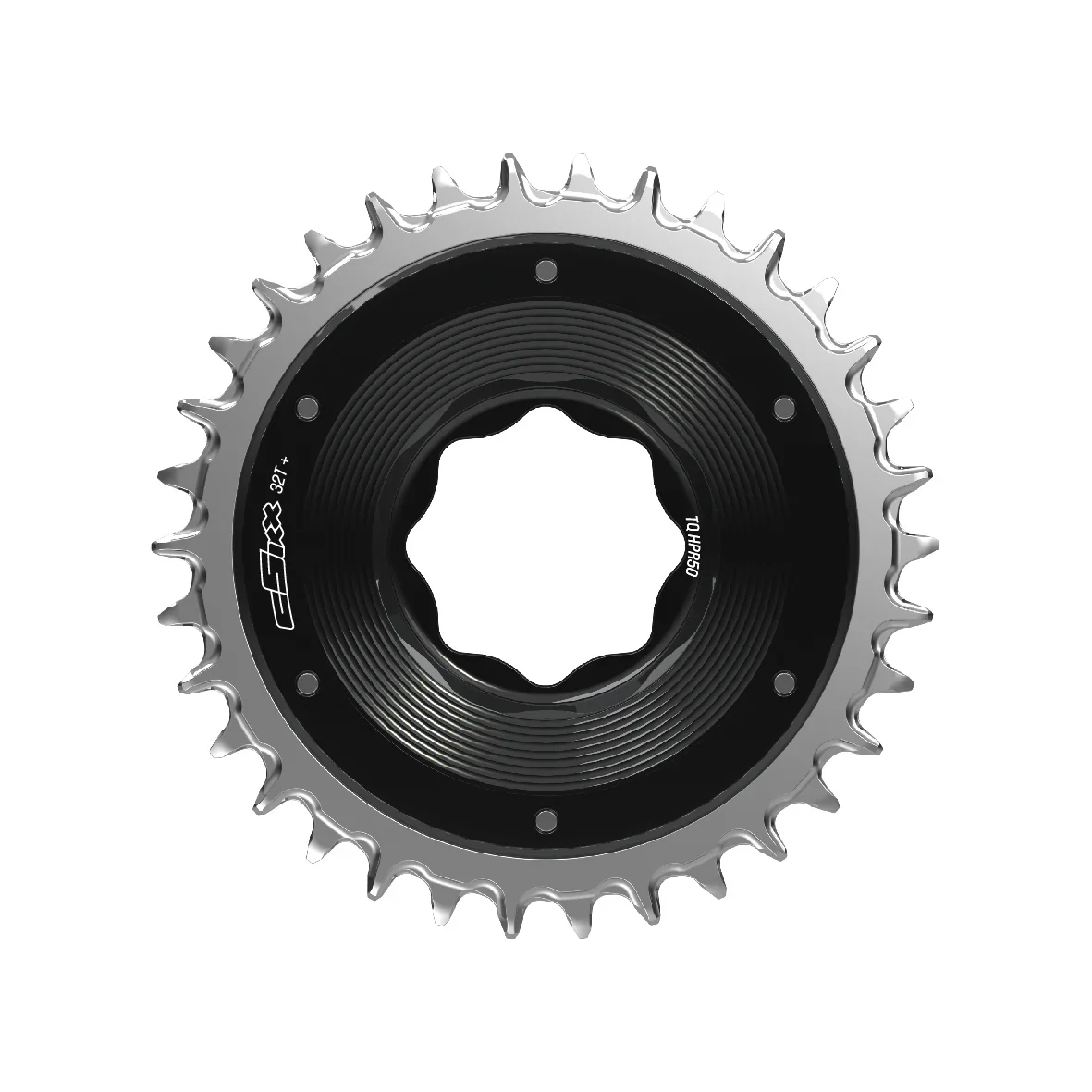 cSixx- E-ChainRing - TQ- 53CL 34t- Aluminium Black