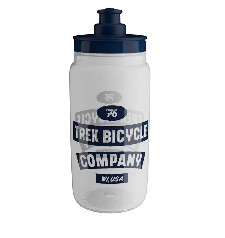 Trek Flag Water Bottle 550ml- Dark Blue/ Clear
